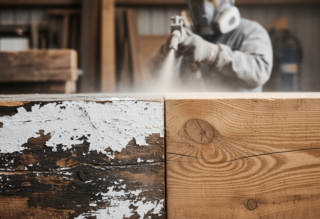 Timber Restoration with Sand Blasting